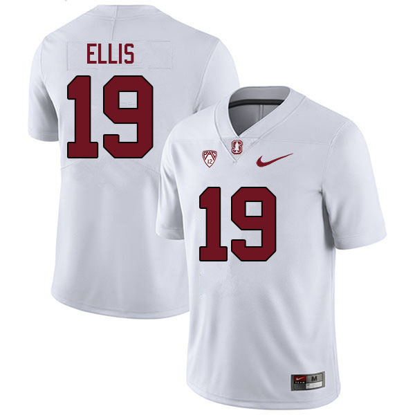 Men #19 Caleb Ellis Stanford Cardinal College Football Jerseys Sale-White - Click Image to Close